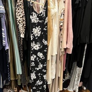 Flynn Skye Black and White Floral Maxi Dress